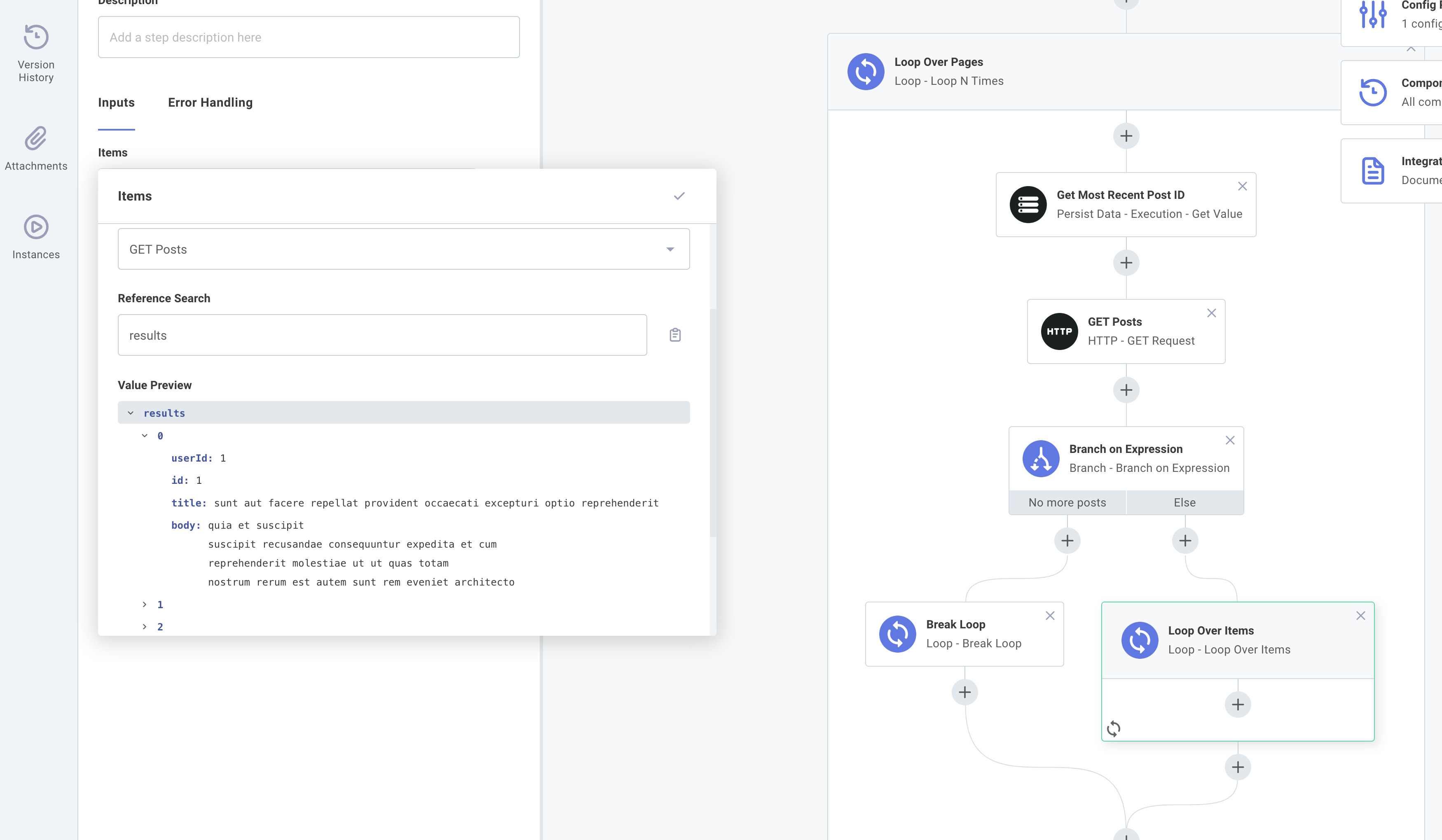 Loop Over Items in integration designer